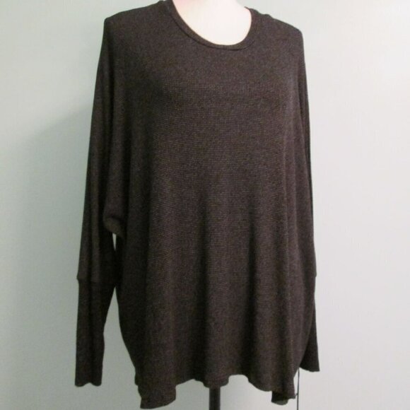 Michael Lauren Women's Soft Jersey Knit Oversized Tee-Black/White-XS/S-NWT - Picture 2 of 14